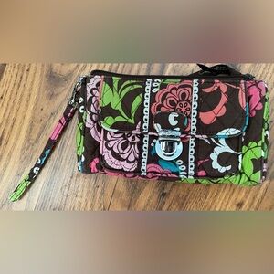 Vera Bradley Pushlock Clutch Wallet Wristlet LOLA 8 x 5 x 1.5